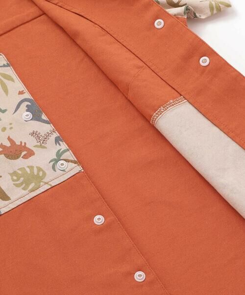 SLAP SLIP / スラップ スリップ シャツ・ブラウス | 【お揃い/接触冷感】サファリ柄切り替え胸ポケット付き麻レーヨンシャツ(80~130cm) | 詳細16