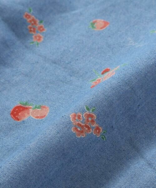 SLAP SLIP / スラップ スリップ シャツ・ブラウス | 【お揃い】デニムイチゴ×お花プリントセーラー襟パフスリーブトップス(80~130cm) | 詳細12