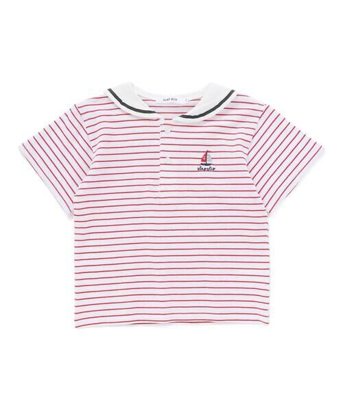 SLAP SLIP / スラップ スリップ ポロシャツ | 【お揃い】セーラー襟ボーダーポロシャツ(80~130cm) | 詳細1