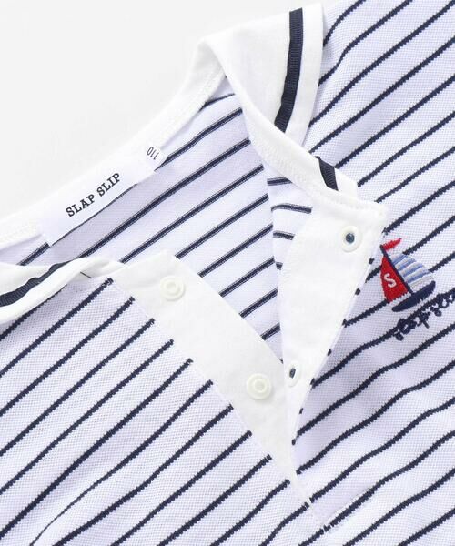 SLAP SLIP / スラップ スリップ ポロシャツ | 【お揃い】セーラー襟ボーダーポロシャツ(80~130cm) | 詳細13