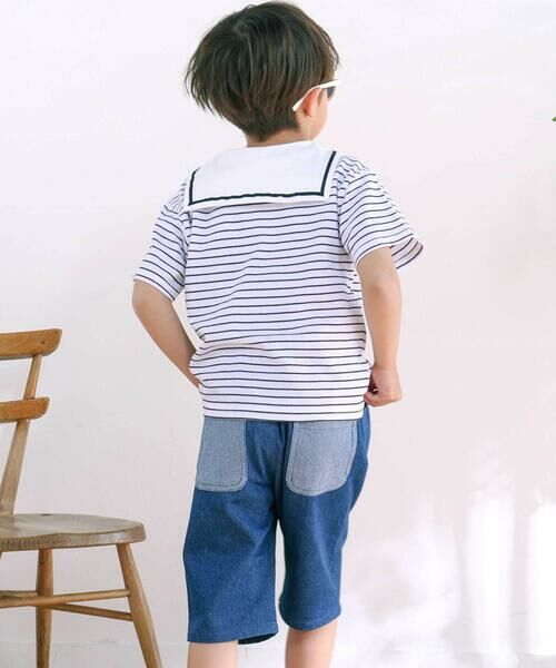 SLAP SLIP / スラップ スリップ ポロシャツ | 【お揃い】セーラー襟ボーダーポロシャツ(80~130cm) | 詳細5