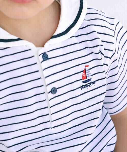 SLAP SLIP / スラップ スリップ ポロシャツ | 【お揃い】セーラー襟ボーダーポロシャツ(80~130cm) | 詳細6