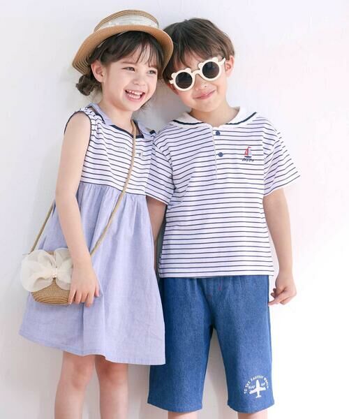 SLAP SLIP / スラップ スリップ ポロシャツ | 【お揃い】セーラー襟ボーダーポロシャツ(80~130cm) | 詳細8