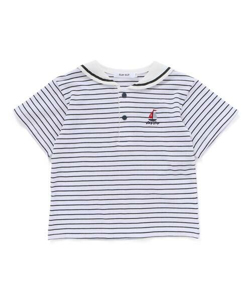 SLAP SLIP / スラップ スリップ ポロシャツ | 【お揃い】セーラー襟ボーダーポロシャツ(80~130cm) | 詳細9