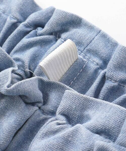 SLAP SLIP / スラップ スリップ デニムパンツ | ウエストリボン裾レースお花シェル刺しゅう7分丈パンツ(90~130cm) | 詳細12