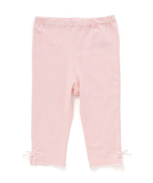 SLAP SLIP / スラップ スリップ レギンス・スパッツ | 無地シェル柄裾スリットリボン付き6分丈レギンス(80~130cm) | 詳細6