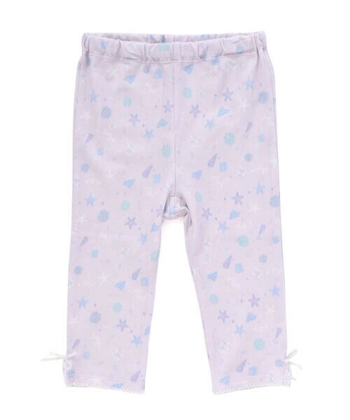 SLAP SLIP / スラップ スリップ レギンス・スパッツ | 無地シェル柄裾スリットリボン付き6分丈レギンス(80~130cm) | 詳細10