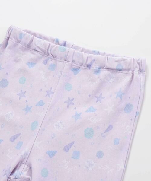 SLAP SLIP / スラップ スリップ レギンス・スパッツ | 無地シェル柄裾スリットリボン付き6分丈レギンス(80~130cm) | 詳細12