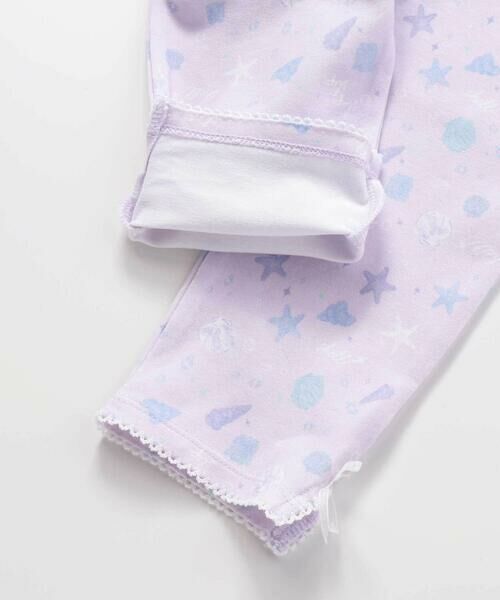 SLAP SLIP / スラップ スリップ レギンス・スパッツ | 無地シェル柄裾スリットリボン付き6分丈レギンス(80~130cm) | 詳細13