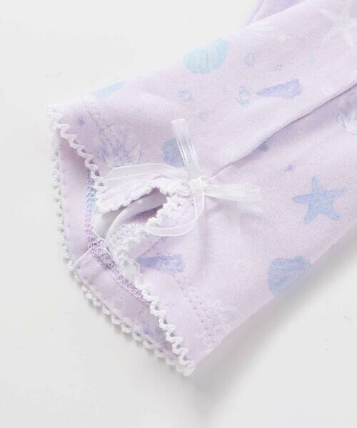 SLAP SLIP / スラップ スリップ レギンス・スパッツ | 無地シェル柄裾スリットリボン付き6分丈レギンス(80~130cm) | 詳細14