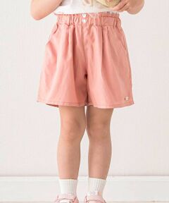 SLAP SLIP / スラップ スリップ ショート・ハーフ・半端丈パンツ | 【お揃い/接触冷感】無地花柄ひまわり麻レーヨンタック入りショートパンツ(90~130cm)