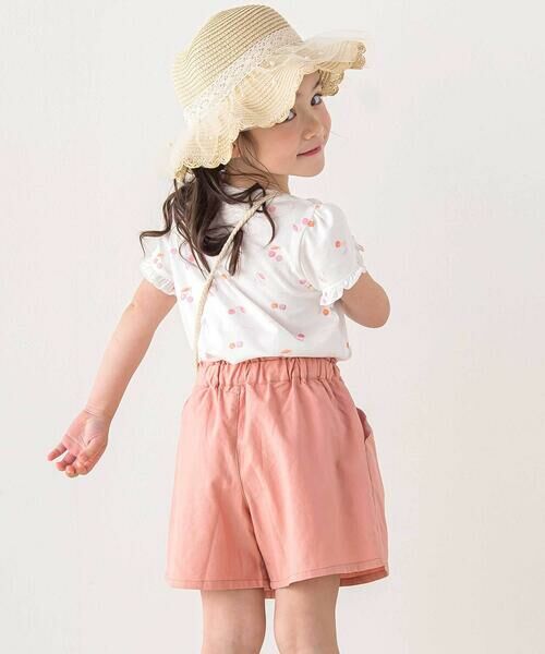 SLAP SLIP / スラップ スリップ ショート・ハーフ・半端丈パンツ | 【お揃い/接触冷感】無地花柄ひまわり麻レーヨンタック入りショートパンツ(90~130cm) | 詳細2