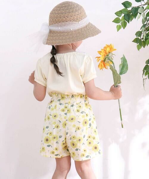 SLAP SLIP / スラップ スリップ ショート・ハーフ・半端丈パンツ | 【お揃い/接触冷感】無地花柄ひまわり麻レーヨンタック入りショートパンツ(90~130cm) | 詳細25