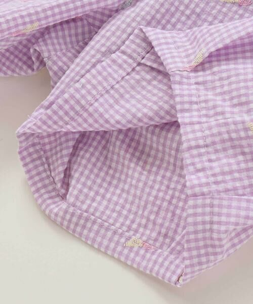 SLAP SLIP / スラップ スリップ ショート・ハーフ・半端丈パンツ | 【お揃い】カラフルスイーツ刺しゅう風発泡プリント柄サイドリボン裾タックショートパンツ(90~130cm) | 詳細11