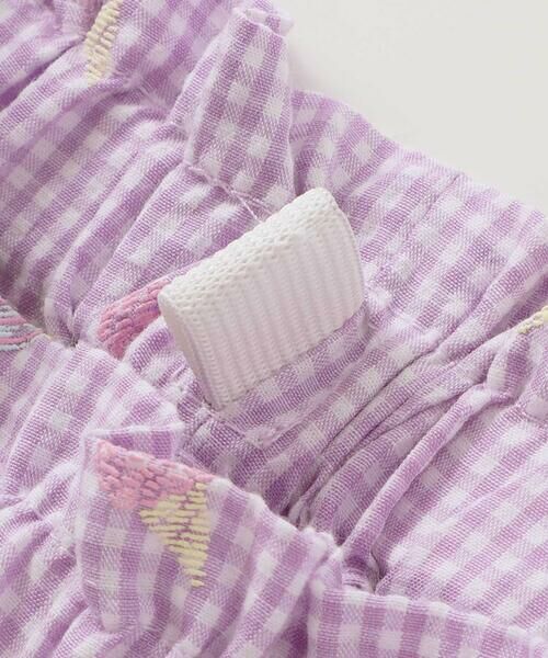 SLAP SLIP / スラップ スリップ ショート・ハーフ・半端丈パンツ | 【お揃い】カラフルスイーツ刺しゅう風発泡プリント柄サイドリボン裾タックショートパンツ(90~130cm) | 詳細13