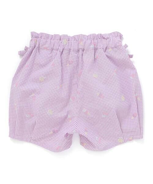 SLAP SLIP / スラップ スリップ ショート・ハーフ・半端丈パンツ | 【お揃い】カラフルスイーツ刺しゅう風発泡プリント柄サイドリボン裾タックショートパンツ(90~130cm) | 詳細8