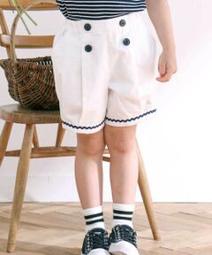 SLAP SLIP / スラップ スリップ ショート・ハーフ・半端丈パンツ | イカリ飾りボタンデニムマリン風ショートパンツ(90~130cm)