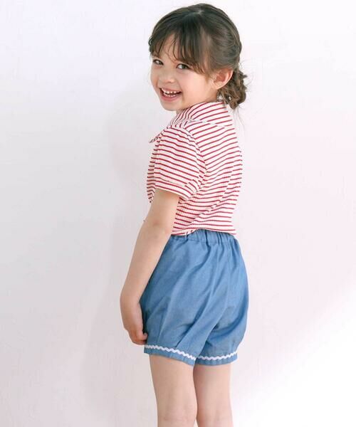 SLAP SLIP / スラップ スリップ ショート・ハーフ・半端丈パンツ | イカリ飾りボタンデニムマリン風ショートパンツ(90~130cm) | 詳細7