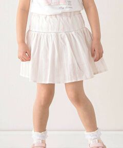 SLAP SLIP / スラップ スリップ ミニ・ひざ丈スカート | 【お揃い】はしごレースマルチストライプスカパン(90~130cm)