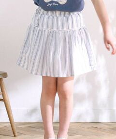 SLAP SLIP / スラップ スリップ ミニ・ひざ丈スカート | 【お揃い】はしごレースマルチストライプスカパン(90~130cm)