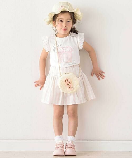 SLAP SLIP / スラップ スリップ ミニ・ひざ丈スカート | 【お揃い】はしごレースマルチストライプスカパン(90~130cm) | 詳細2