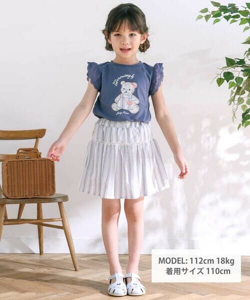 SLAP SLIP / スラップ スリップ ミニ・ひざ丈スカート | 【お揃い】はしごレースマルチストライプスカパン(90~130cm) | 詳細6