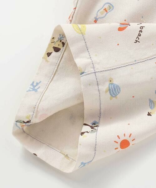 SLAP SLIP / スラップ スリップ ショート・ハーフ・半端丈パンツ | 【お揃い/接触冷感】無地ヒマワリサファリ柄切り替えポケット付き麻レーヨンパンツ(80~130cm) | 詳細8