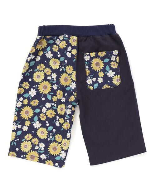 SLAP SLIP / スラップ スリップ ショート・ハーフ・半端丈パンツ | 【お揃い/接触冷感】無地ヒマワリサファリ柄切り替えポケット付き麻レーヨンパンツ(80~130cm) | 詳細13