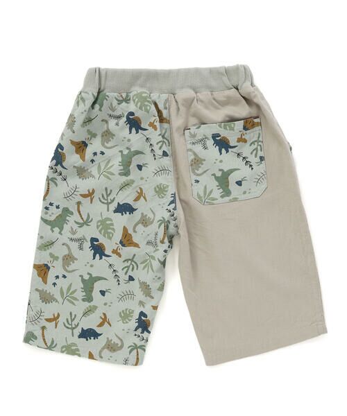 SLAP SLIP / スラップ スリップ ショート・ハーフ・半端丈パンツ | 【お揃い/接触冷感】無地ヒマワリサファリ柄切り替えポケット付き麻レーヨンパンツ(80~130cm) | 詳細20