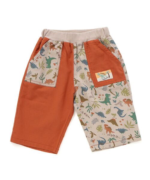 SLAP SLIP / スラップ スリップ ショート・ハーフ・半端丈パンツ | 【お揃い/接触冷感】無地ヒマワリサファリ柄切り替えポケット付き麻レーヨンパンツ(80~130cm) | 詳細24