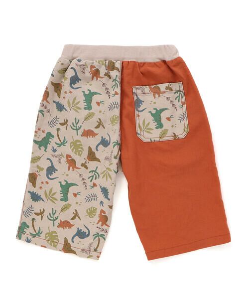 SLAP SLIP / スラップ スリップ ショート・ハーフ・半端丈パンツ | 【お揃い/接触冷感】無地ヒマワリサファリ柄切り替えポケット付き麻レーヨンパンツ(80~130cm) | 詳細25