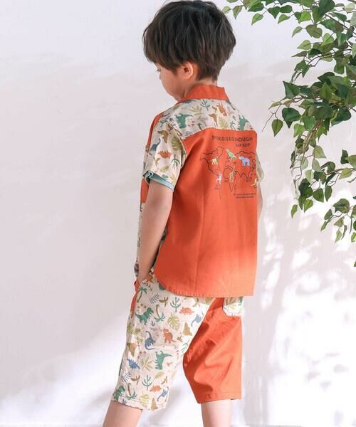 SLAP SLIP / スラップ スリップ ショート・ハーフ・半端丈パンツ | 【お揃い/接触冷感】無地ヒマワリサファリ柄切り替えポケット付き麻レーヨンパンツ(80~130cm) | 詳細26