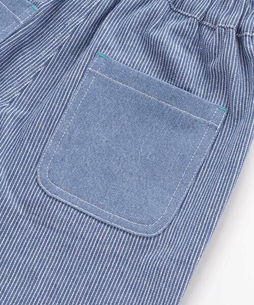 SLAP SLIP / スラップ スリップ ショート・ハーフ・半端丈パンツ | 飛行機くるま裾刺しゅうデニムヒッコリー5.5分丈パンツ(80~130cm) | 詳細16