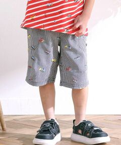 SLAP SLIP / スラップ スリップ ショート・ハーフ・半端丈パンツ | はたらくくるま刺しゅう風発泡プリント柄サイドポケットハーフパンツ(80~130cm)