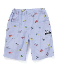 SLAP SLIP / スラップ スリップ ショート・ハーフ・半端丈パンツ | はたらくくるま刺しゅう風発泡プリント柄サイドポケットハーフパンツ(80~130cm)