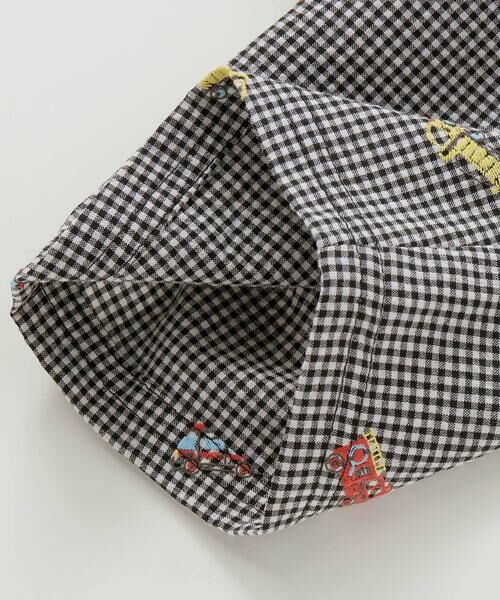 SLAP SLIP / スラップ スリップ ショート・ハーフ・半端丈パンツ | はたらくくるま刺しゅう風発泡プリント柄サイドポケットハーフパンツ(80~130cm) | 詳細8