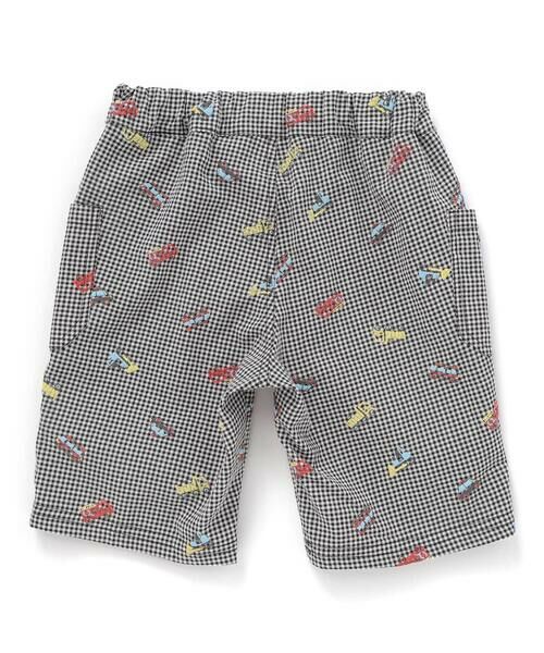 SLAP SLIP / スラップ スリップ ショート・ハーフ・半端丈パンツ | はたらくくるま刺しゅう風発泡プリント柄サイドポケットハーフパンツ(80~130cm) | 詳細5