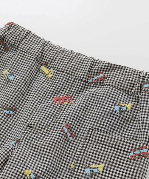 SLAP SLIP / スラップ スリップ ショート・ハーフ・半端丈パンツ | はたらくくるま刺しゅう風発泡プリント柄サイドポケットハーフパンツ(80~130cm) | 詳細6
