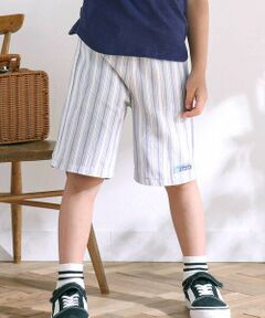 SLAP SLIP / スラップ スリップ ショート・ハーフ・半端丈パンツ | 【お揃い】マルチストライプダンガリーリバーシブルハーフパンツ(80~130cm)