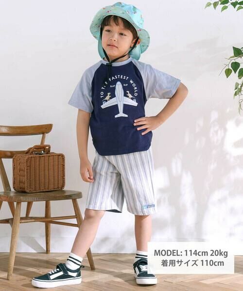 SLAP SLIP / スラップ スリップ ショート・ハーフ・半端丈パンツ | 【お揃い】マルチストライプダンガリーリバーシブルハーフパンツ(80~130cm) | 詳細1