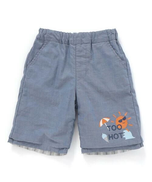 SLAP SLIP / スラップ スリップ ショート・ハーフ・半端丈パンツ | 【お揃い】マルチストライプダンガリーリバーシブルハーフパンツ(80~130cm) | 詳細5