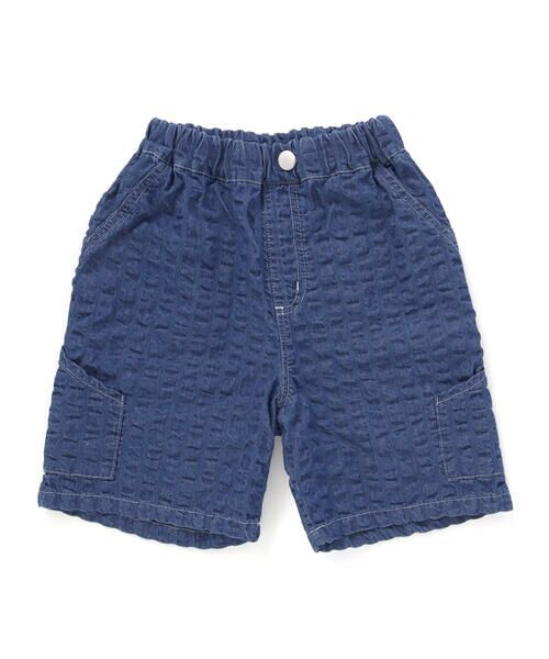 SLAP SLIP / スラップ スリップ ショート・ハーフ・半端丈パンツ | サイドポケットポコポコサッカーデニムハーフパンツ(80~130cm) | 詳細4