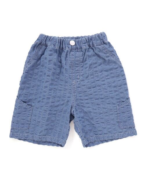 SLAP SLIP / スラップ スリップ ショート・ハーフ・半端丈パンツ | サイドポケットポコポコサッカーデニムハーフパンツ(80~130cm) | 詳細13