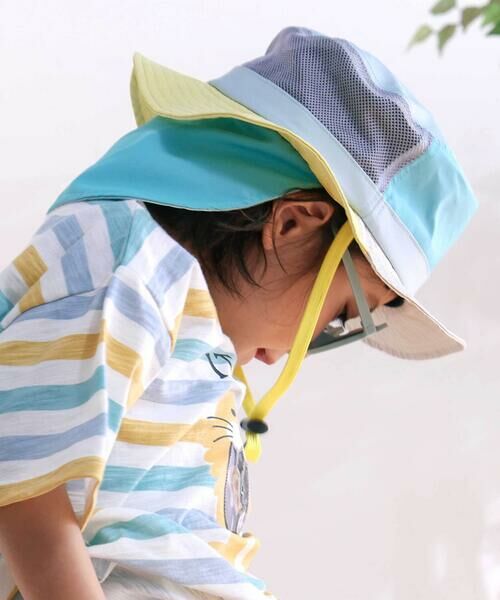 SLAP SLIP / スラップ スリップ ハット | 【UVカット】日よけ付き切り替え総柄メッシュサファリハット(50~54cm) | 詳細7
