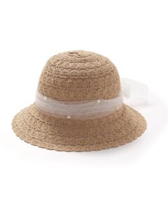 SLAP SLIP / スラップ スリップ ハット | パール付きキラキラチュールリボンハット(48~54cm)