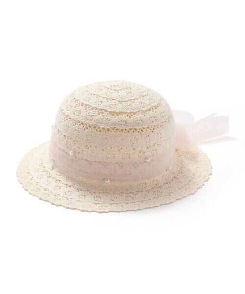 SLAP SLIP / スラップ スリップ ハット | パール付きキラキラチュールリボンハット(48~54cm) | 詳細1