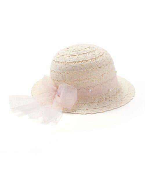 SLAP SLIP / スラップ スリップ ハット | パール付きキラキラチュールリボンハット(48~54cm) | 詳細2
