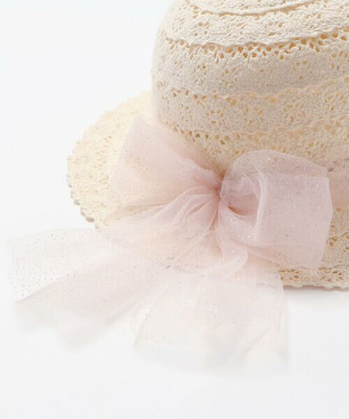 SLAP SLIP / スラップ スリップ ハット | パール付きキラキラチュールリボンハット(48~54cm) | 詳細4