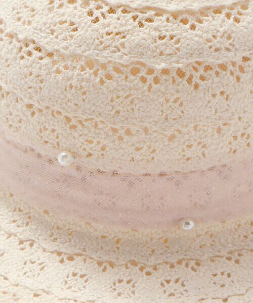 SLAP SLIP / スラップ スリップ ハット | パール付きキラキラチュールリボンハット(48~54cm) | 詳細5