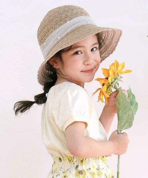 SLAP SLIP / スラップ スリップ ハット | パール付きキラキラチュールリボンハット(48~54cm) | 詳細7